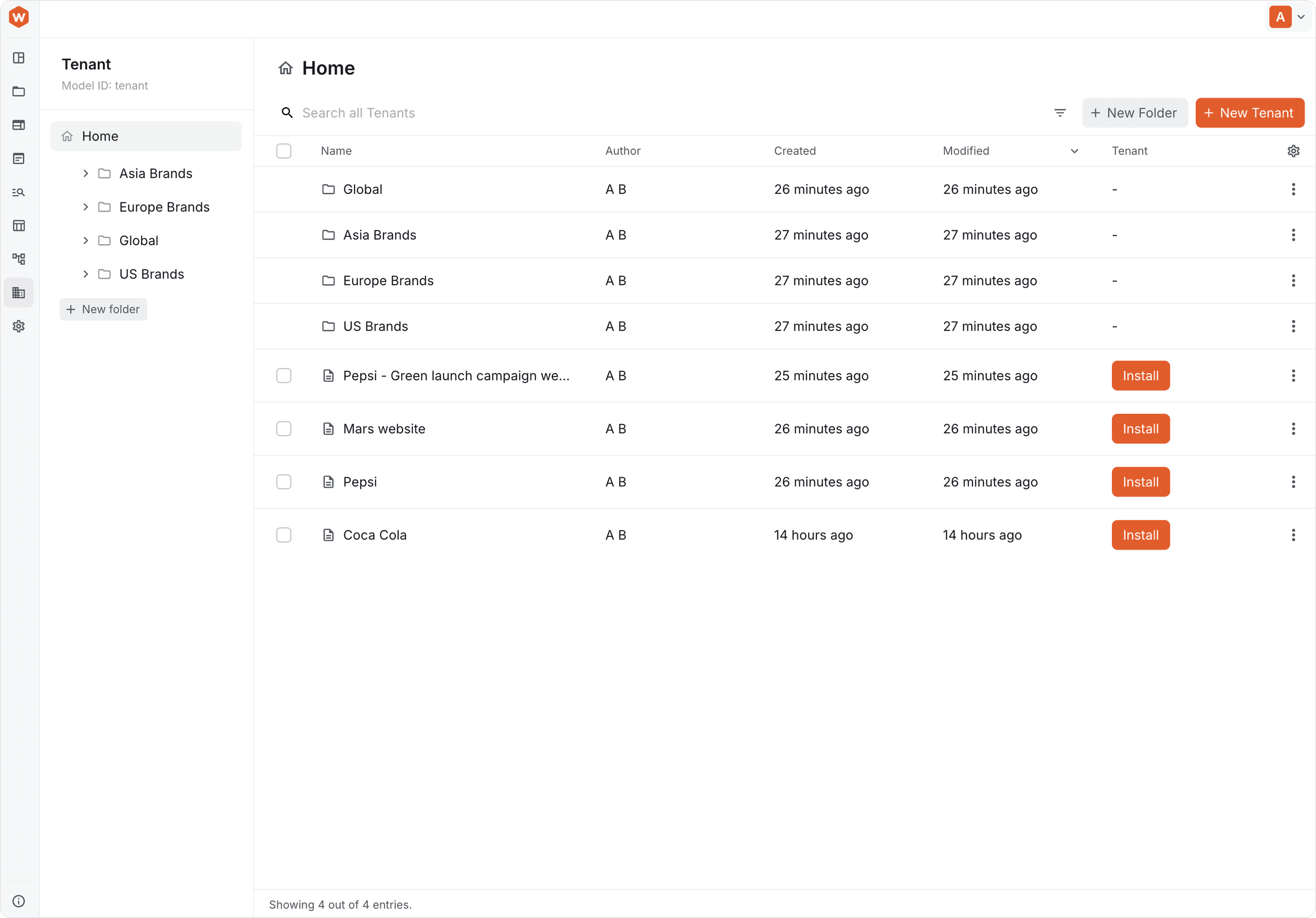 Webiny Tenant Manager