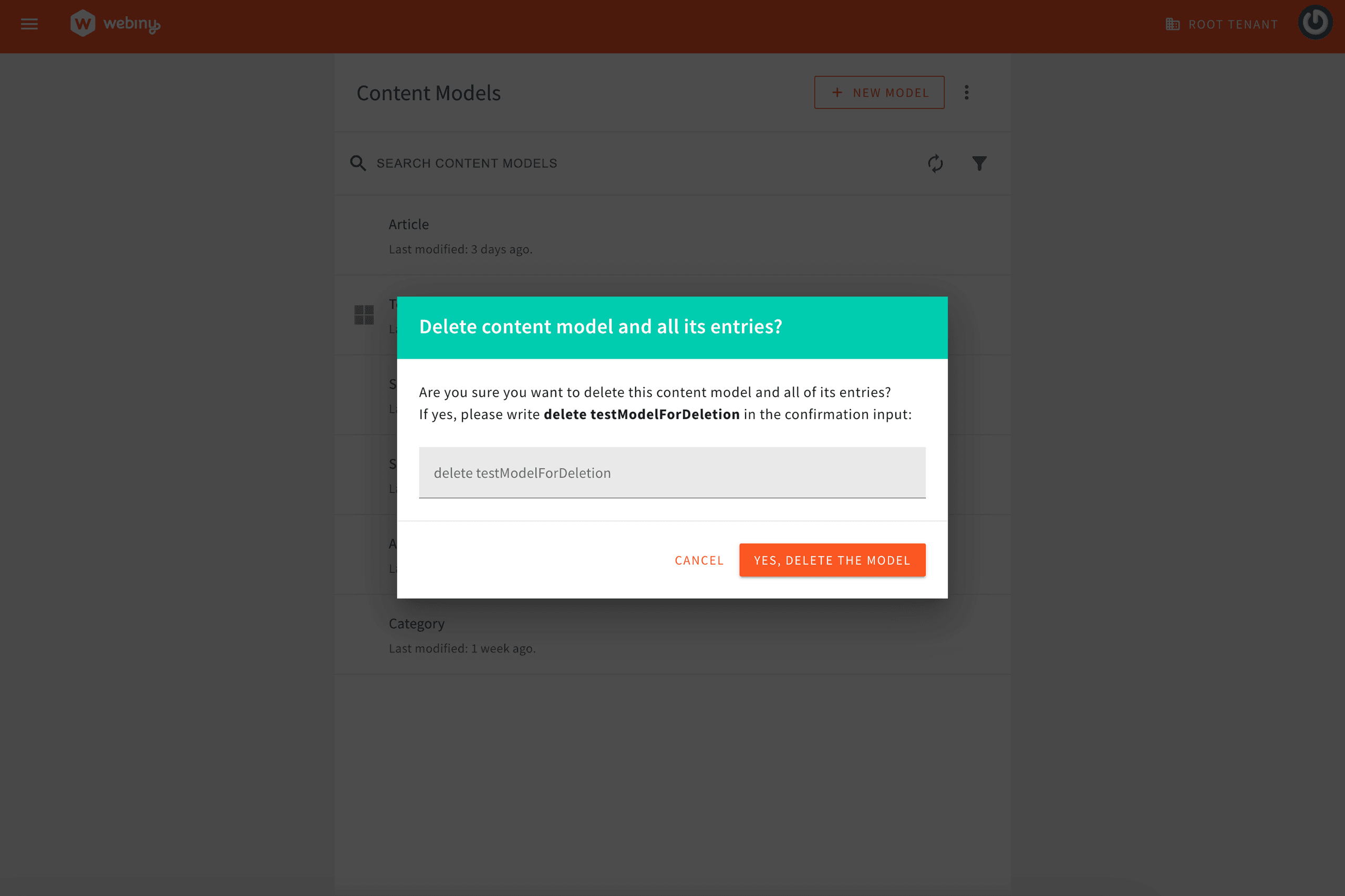 Deletion Confirmation