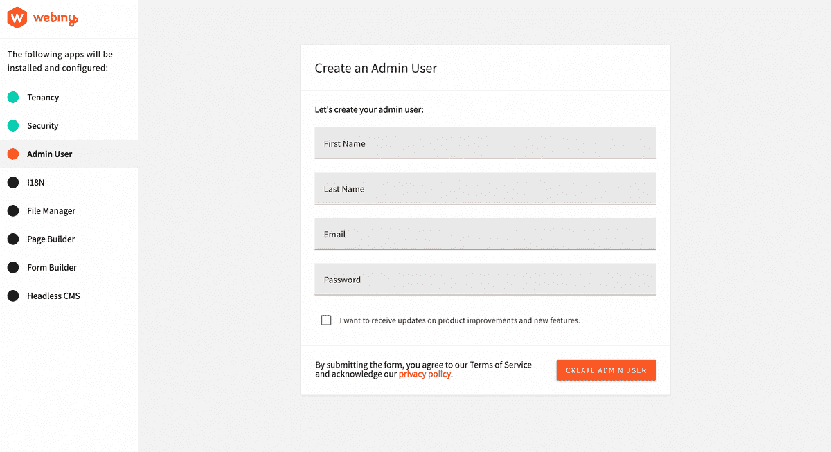 Create an Admin User