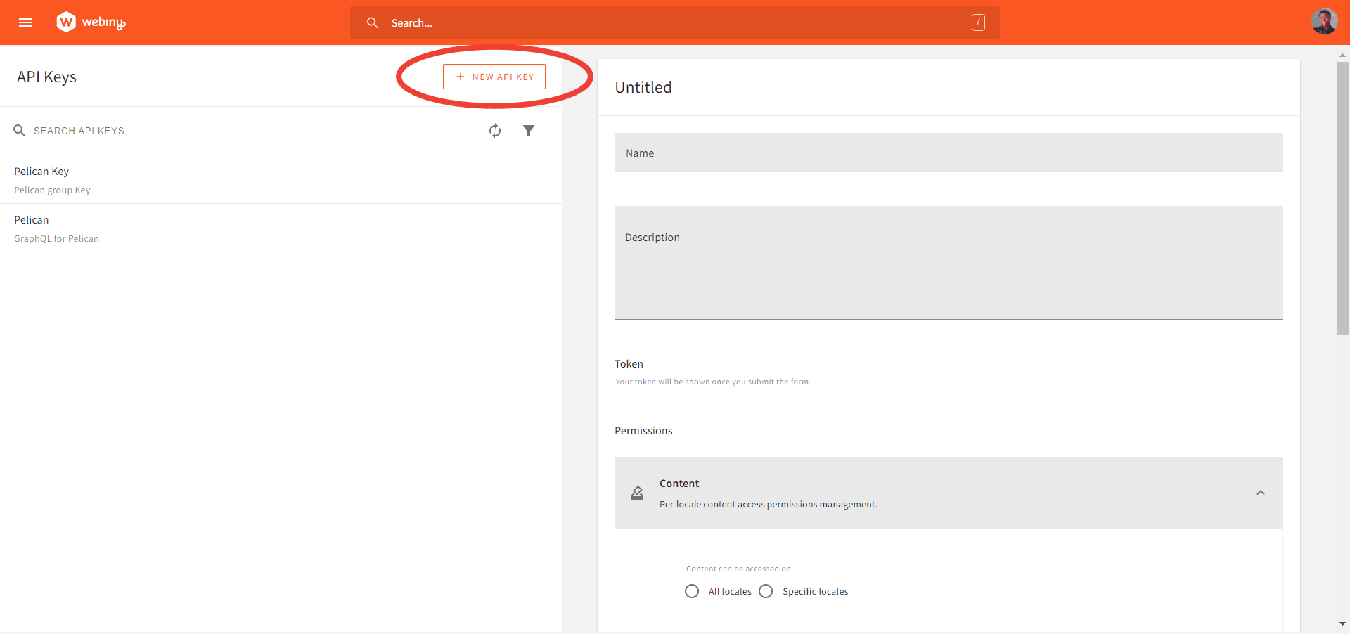Create a New API Key
