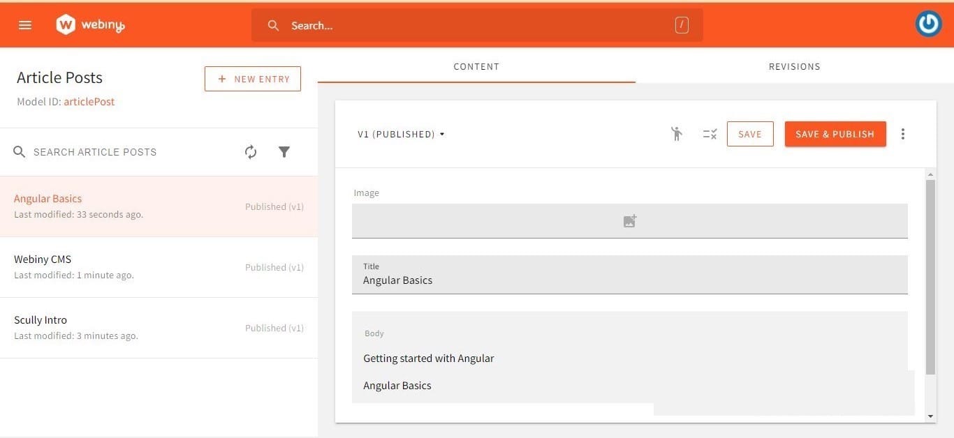 Article Content Entries