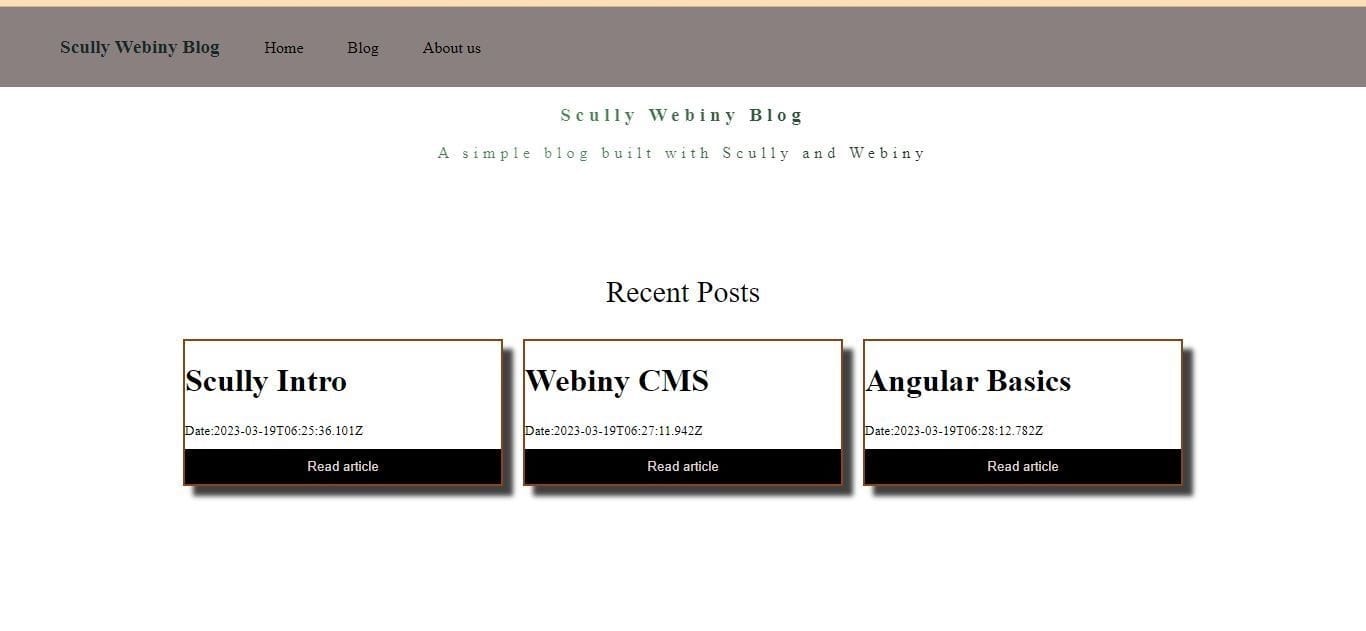 Scully Blog App