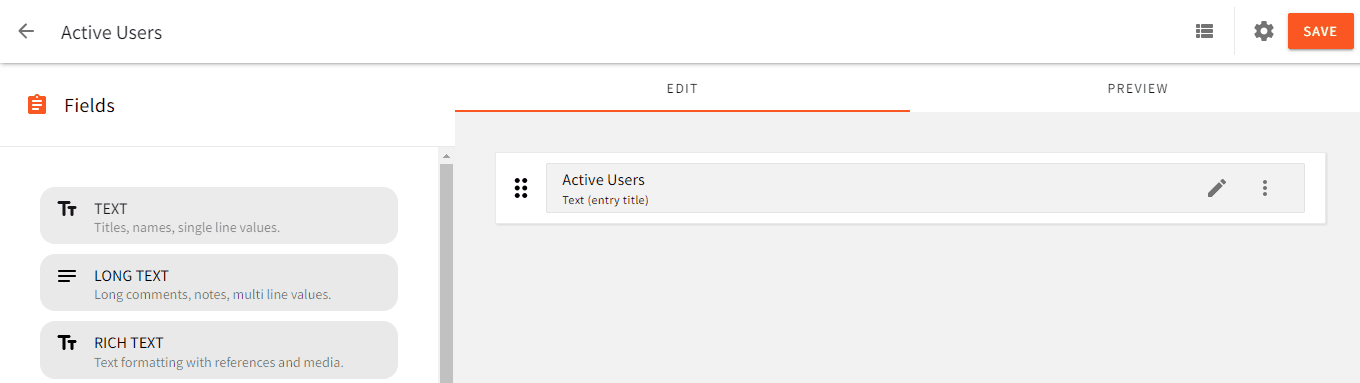 Active Users content model completed