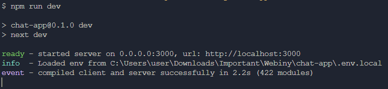 Env file loaded successfully