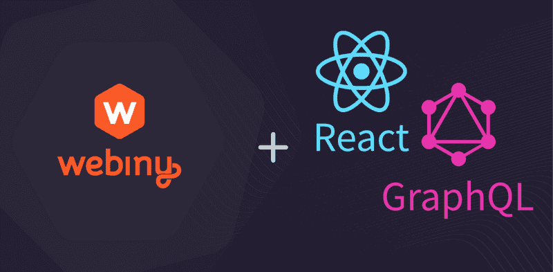 Webiny, React and GraphQL logos