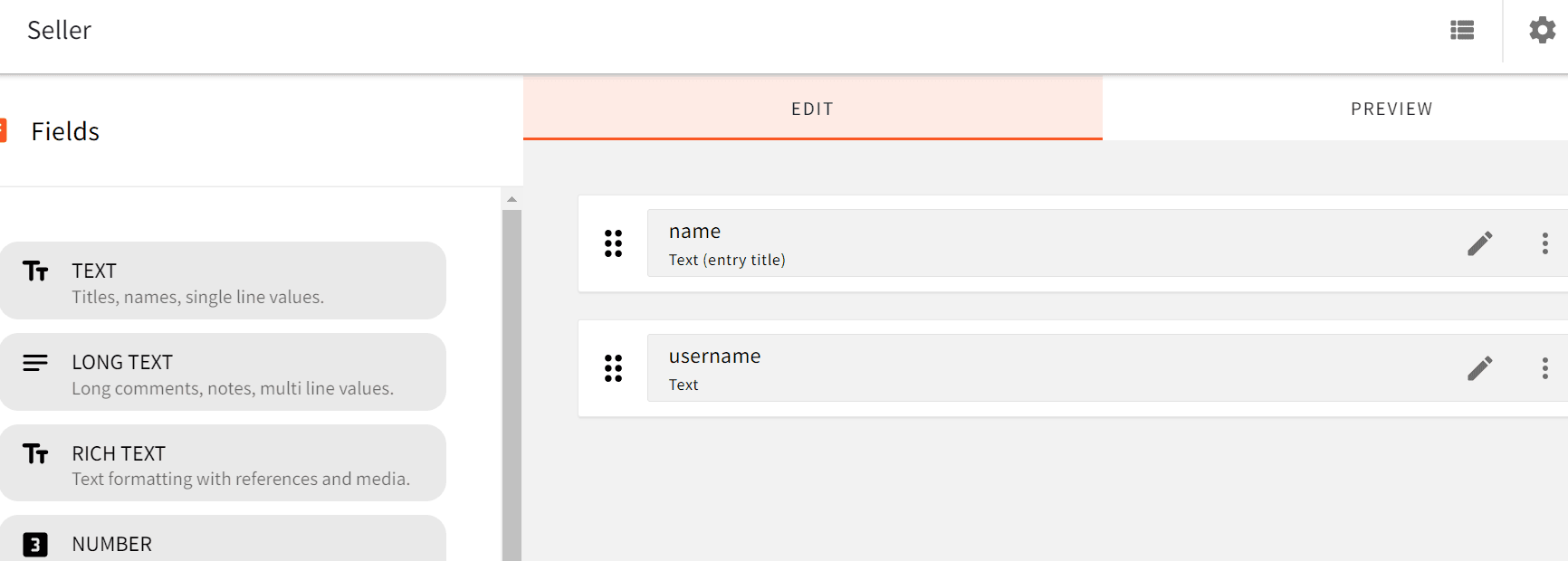 seller Content Model