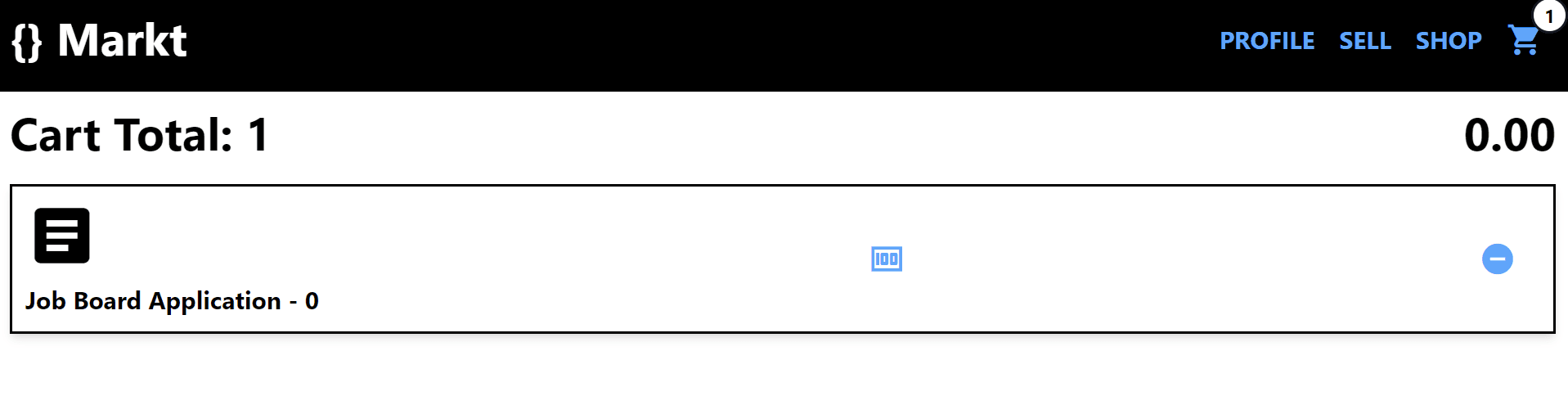 screenshot of the cart.vue file