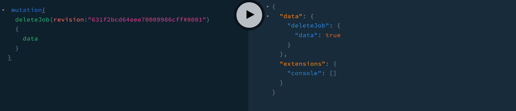 Job has been deleted