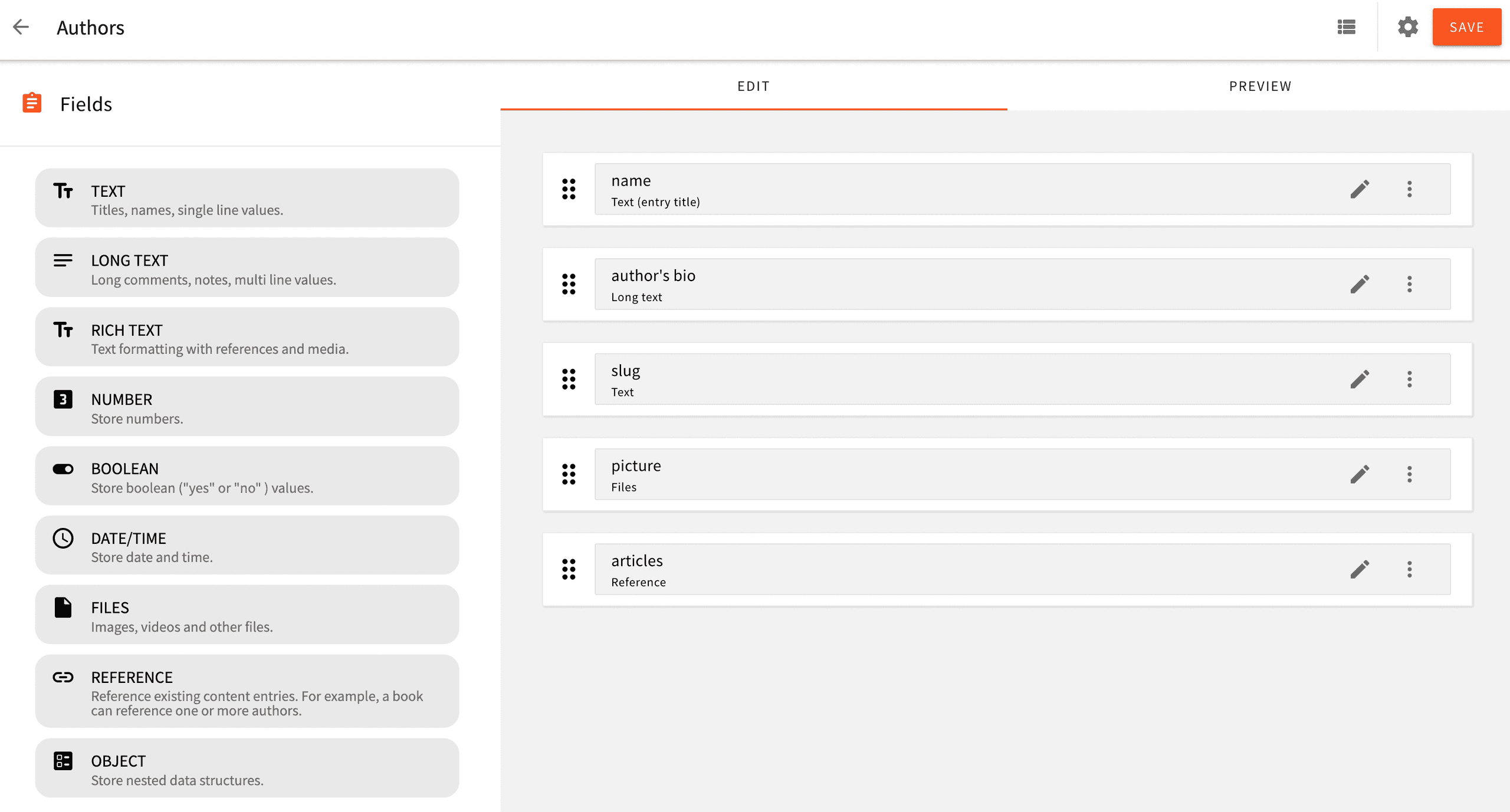 Creating the author model