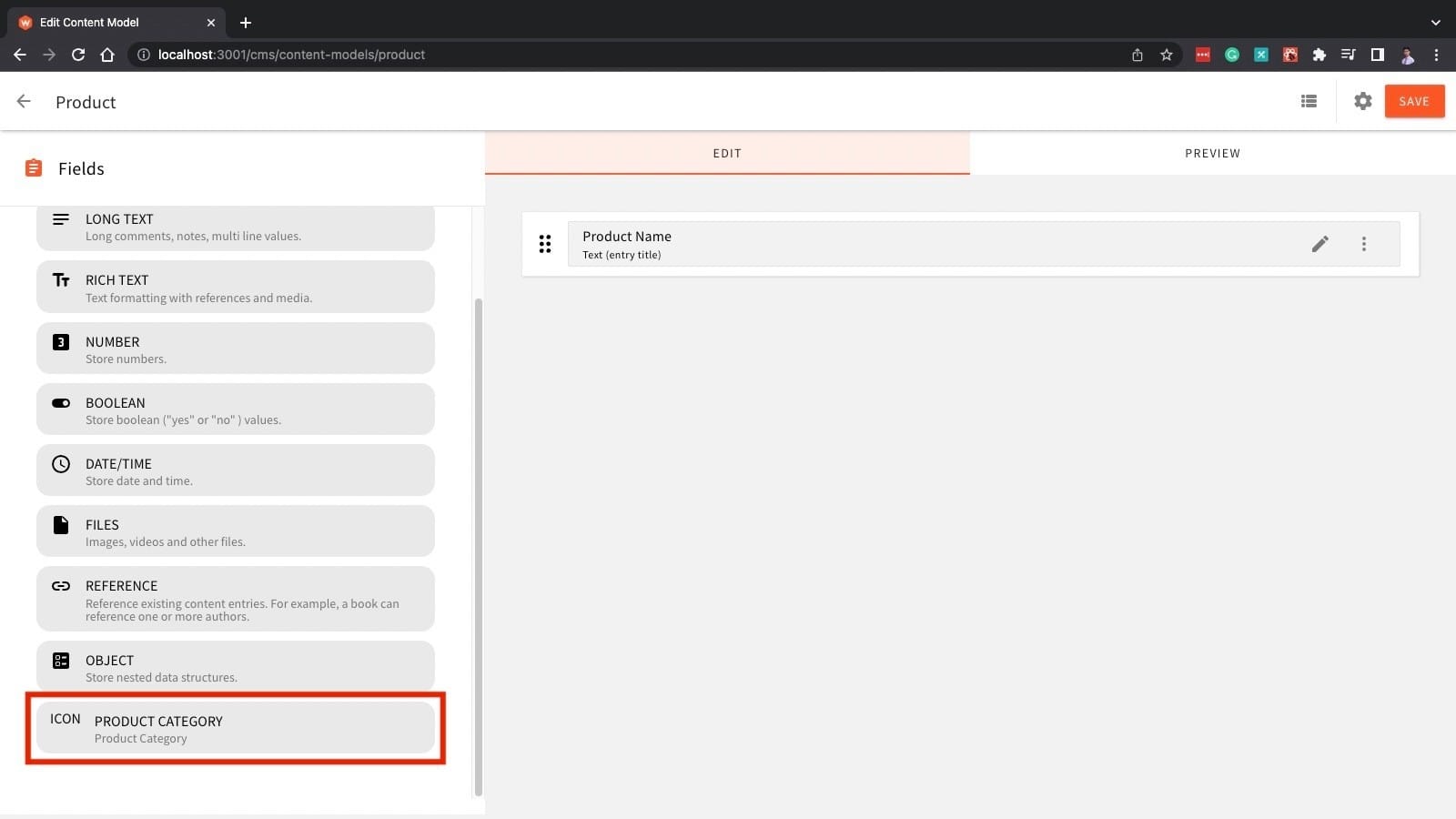 Creating the content model