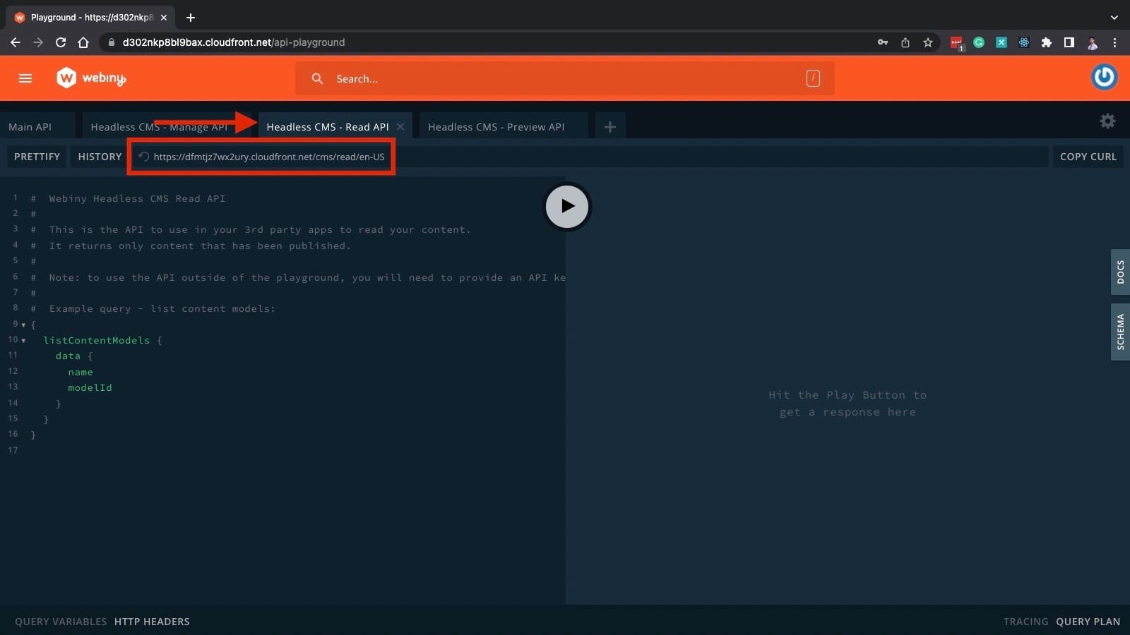 Headless CMS API playground