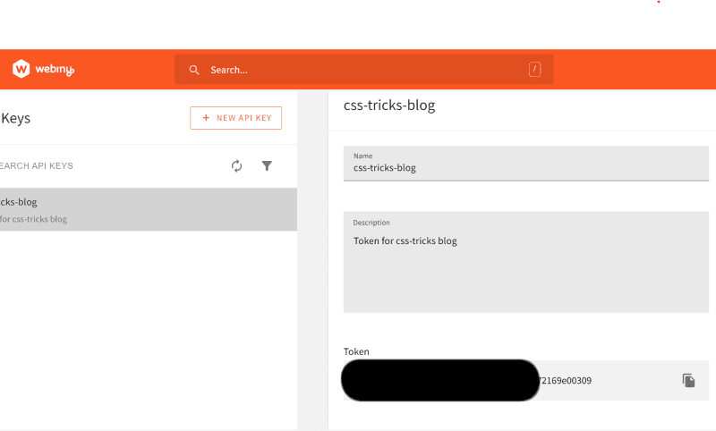 Creating the Webiny API token
