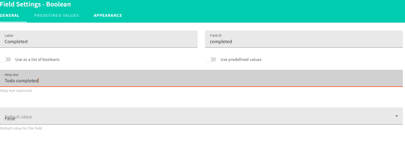 Adding the ToDo status field