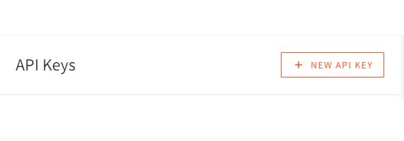 Creating a new API key