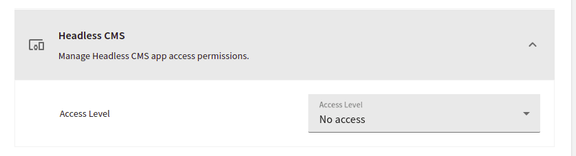 Setting the access level for content