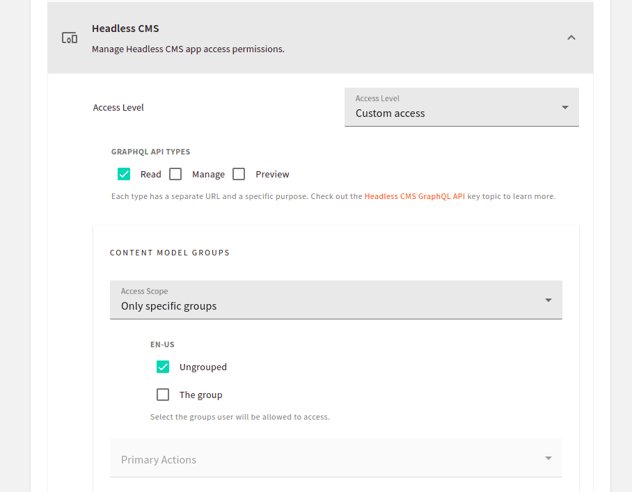 Allowing read access to the API key