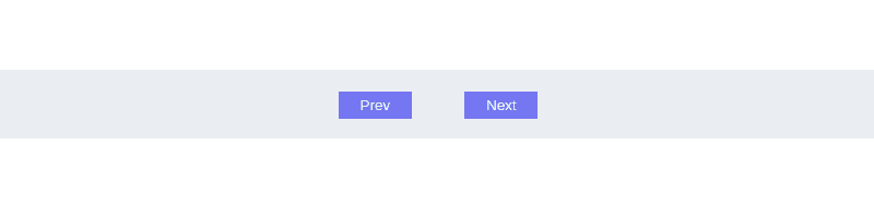 Previous and next buttons showing in the UI