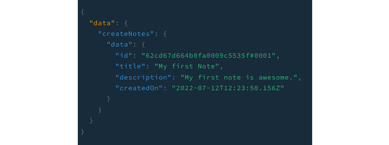 Result of the GraphQL mutation