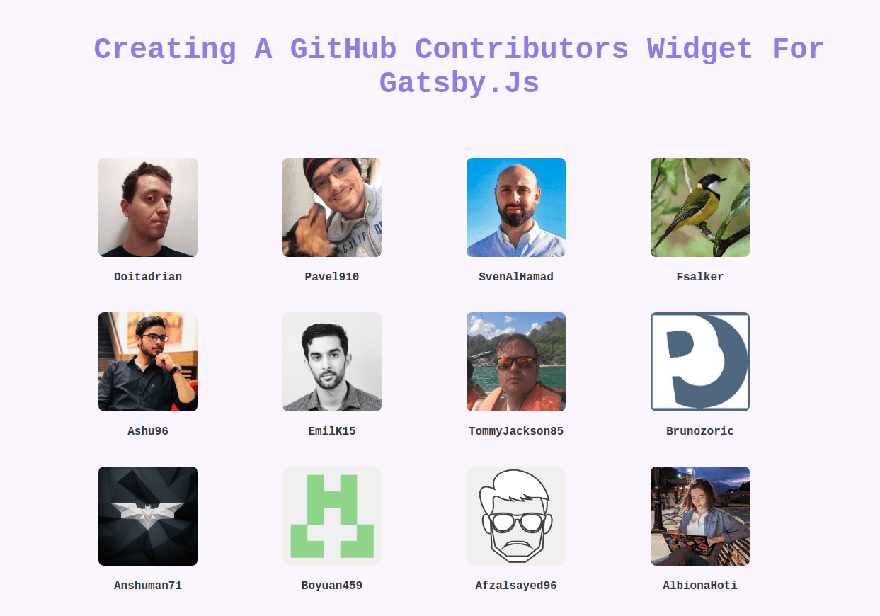 github widget