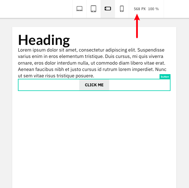 Page Editor - Canvas Width Indicator Now Works Correctly