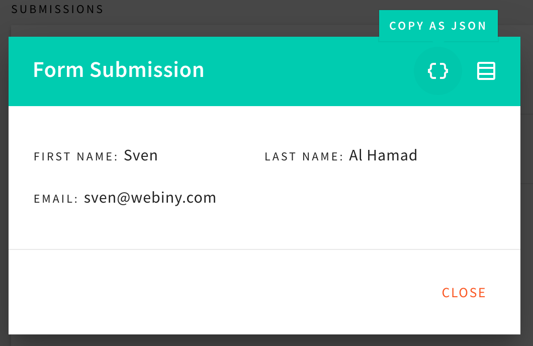 Form Builder - Copy submission