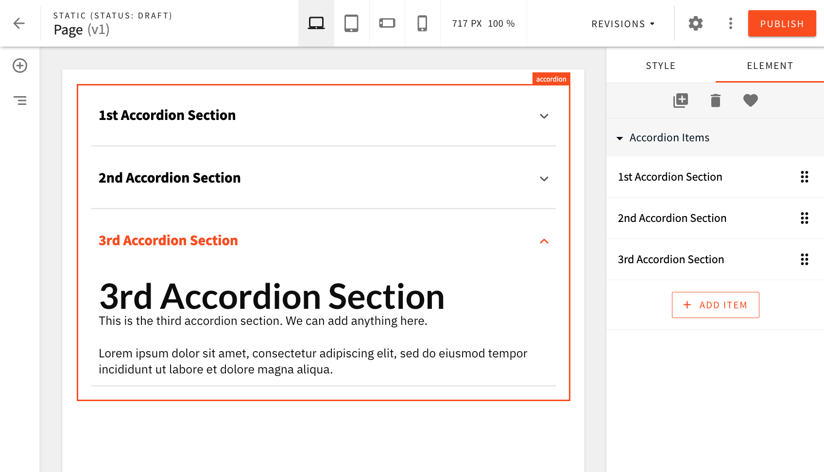 Accordion Page Element